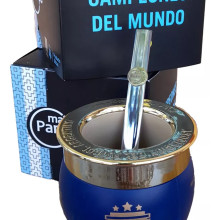 Mate Pampa Xl Afa Campeon Qatar 2022 + Bombilla + Packaging